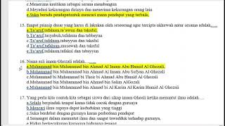 Soal PAS ASAS AQIDAH AKHLAK Kelas XII Semester Ganjil dan Kunci Jawaban