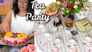 HOST a TEA PARTY Set Table & Food Prep American tips 4 ANY EVENT! #teaparty #tablesetting #teatime