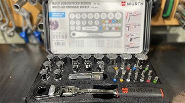 WÜRTH MULTI - GO - THROUGH SOCKET SET 36 pcs.