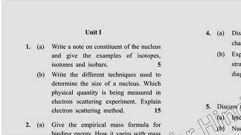 Dcrust MSc Physics 2nd Sem Element of Nuclear Physics  Question Paper