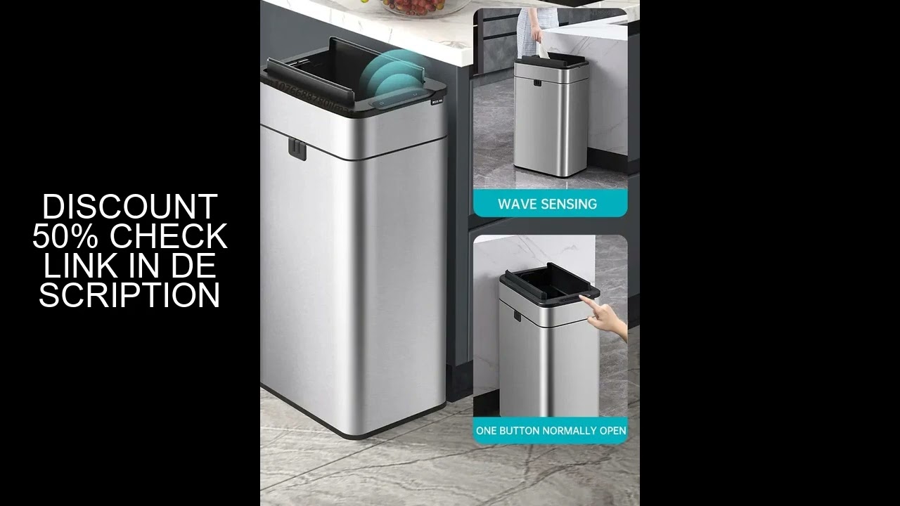 Smart Sensor Trash Can Stainless Steel Automatic Wastebin For Bathroom Kitchen Smart Bucket Garbage
