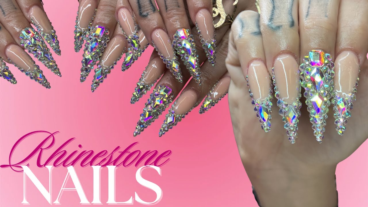 How to Place/Apply Rhinestones on Nails💎 Crystal Placement✨ 