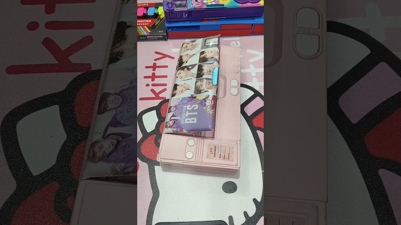 Bts pencil box with cute stationery 