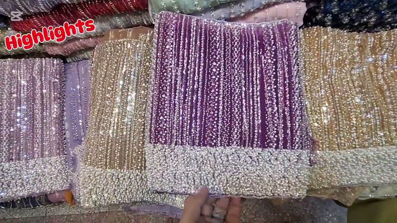 Cutdana work Net Fabric👗|| limited Sale offer 💥|| embroidered Cutdana work Fabric 