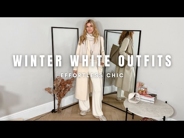 EFFORTLESSLY CHIC WINTER WHITE OUTFITS
