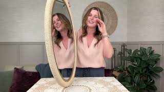 Home Reflections 22"x30" Oval Rattan Wall Mirror on QVC