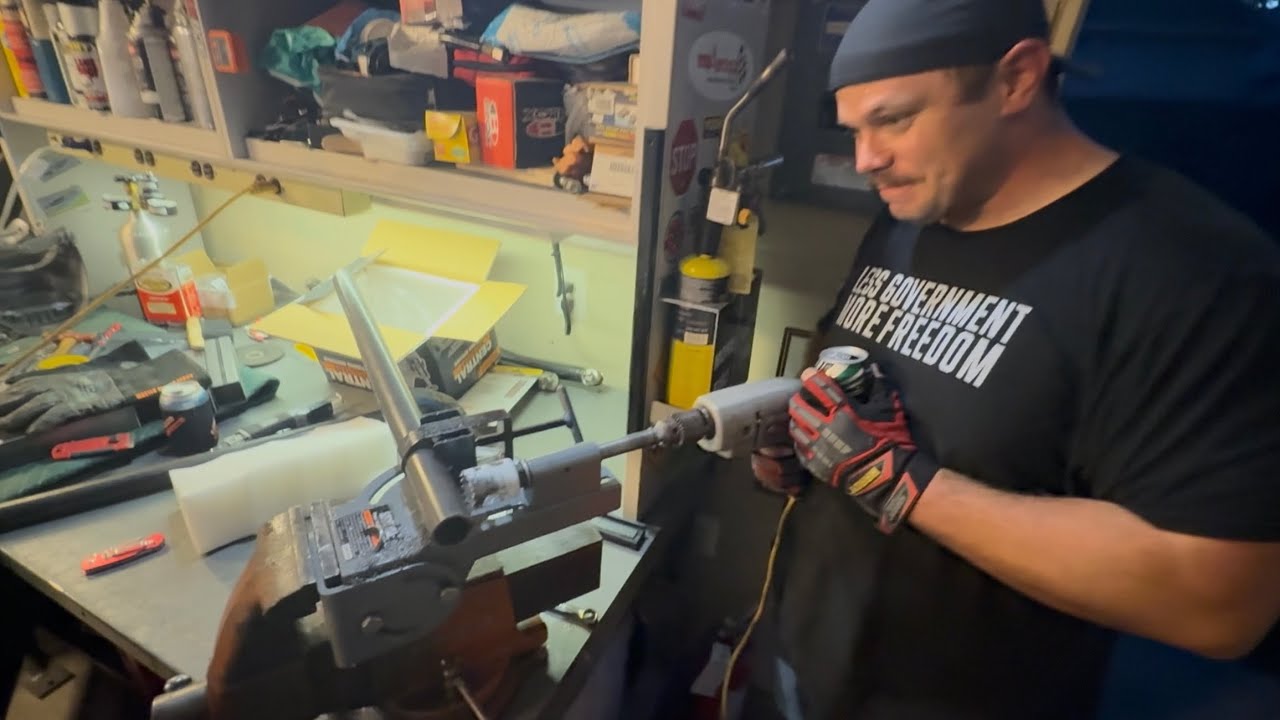 Getting Billy all stiffened up… I meant his race car 