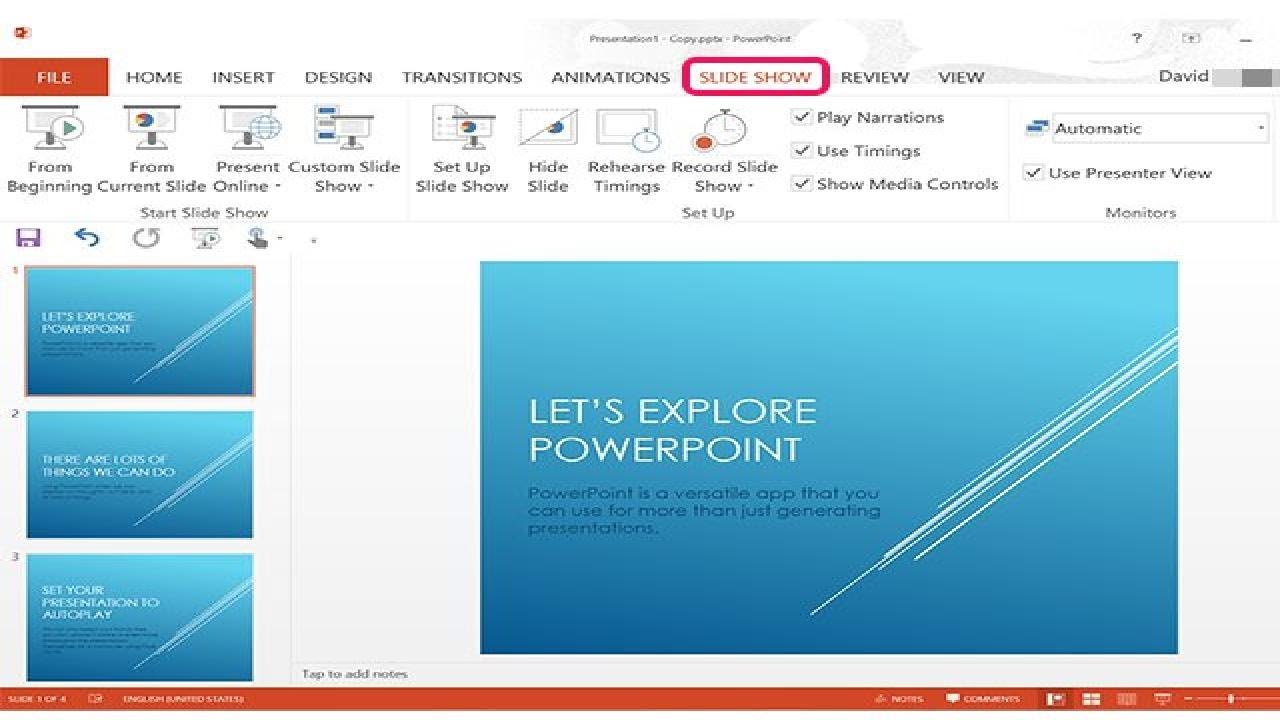 powerpoint presentation play automatically