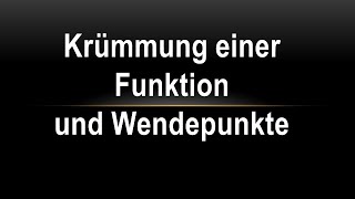 Krümmung und Wendepunkte einer Funktion