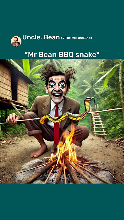 Homeless Mr Bean BBQ Snake! Ai No Brainer #aicomedy #mrbean #aiart #chatgptart