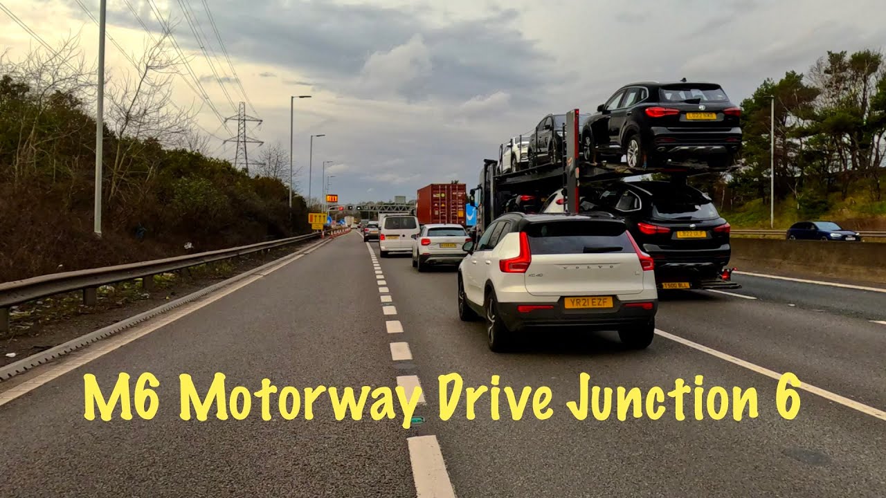 Motorway Drive M6 Junction 6 to M54 Junction 4