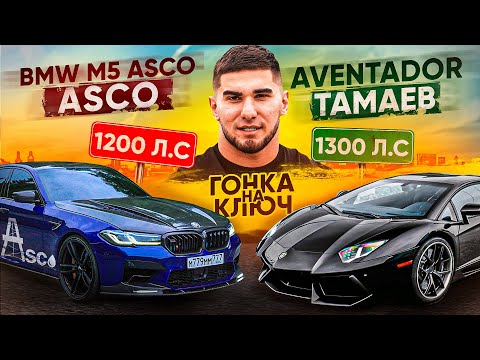 Видео: BMW M5 Asco vs. Aventador. Гонка Тамаева! Ключ на Ключ