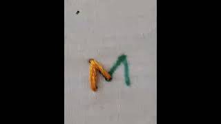 #easy hand embroidery #embroidery design #embroidery of alphabet M