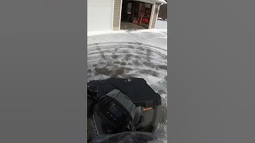 Quad Polaris sportsman 570 GOPRO footage drifting snow ice