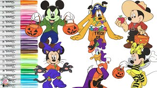 Full Disney Coloring Book Compilation Halloween Time Minnie Mickey Mouse Pluto Daisy Duck Goofy Guide