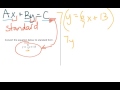 Standard Form of Linear Equations