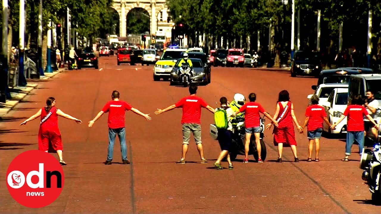 Princess Anne's motorcade (X2) escorted by the Special Escort Group in London - MPS