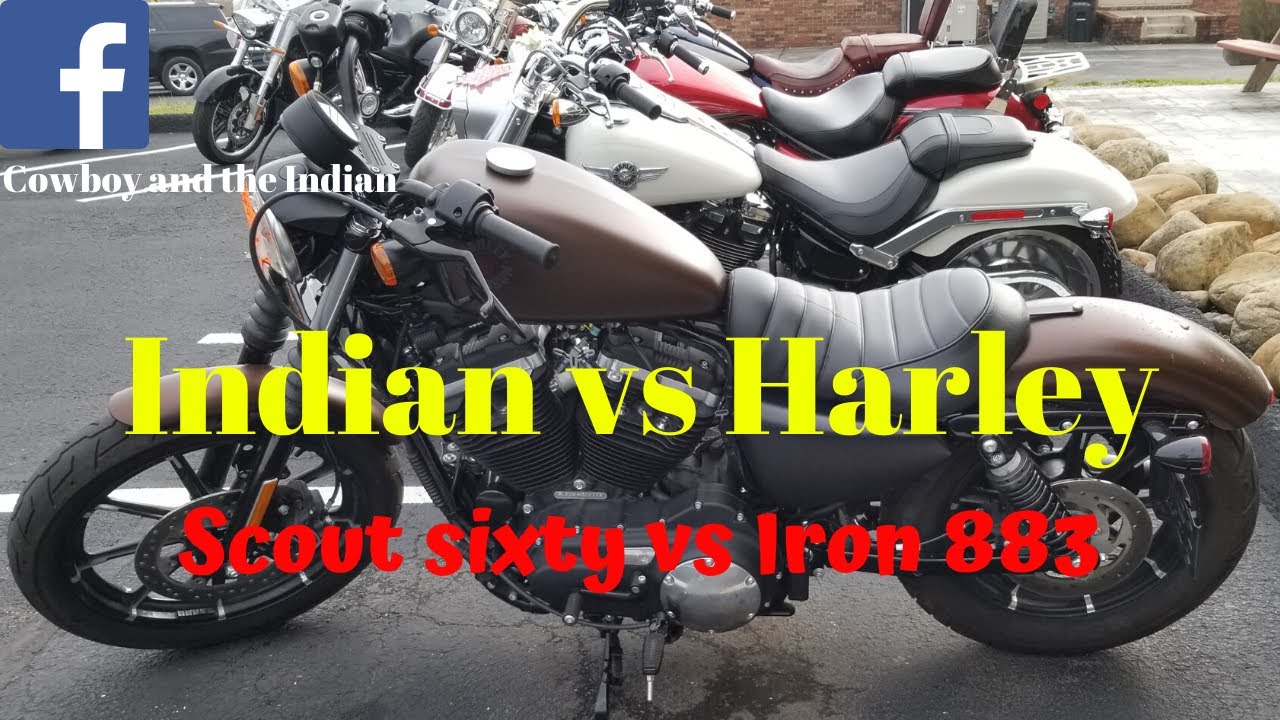 Indian vs Harley Scout Sixty vs Iron 883 YouTube