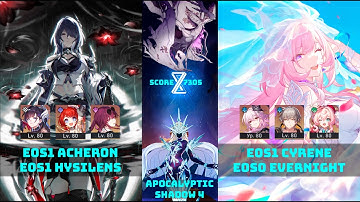 E0S1 Acheron x E0S1 Hysilens & E0S0 Evernight x E0S1 Cyrene | Apocalyptic Shadow 4 | v3.6 HSR