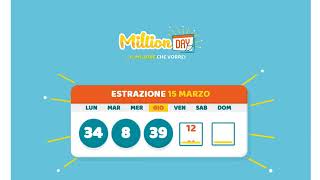 Estrazione MillionDAY del 15 Marzo 2018