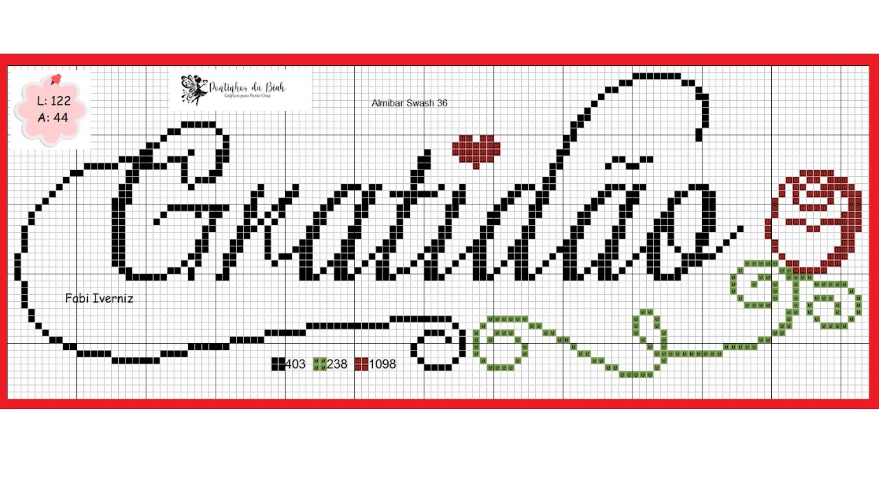 PALAVRAS e FRASES ponto cruz