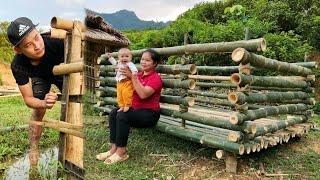 A 14YearOld Single Mother  Build Bamboo House For Pig, Worried About Strangers Appearing the Farm