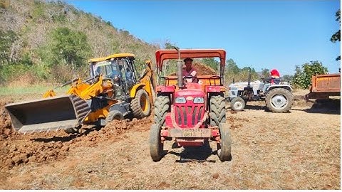 New JCB 3dx Loading Mud in Mahindra 475 DI Bhoomiputra Tractor Trolley | Eicher 485 | Jcb Tractors