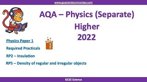 2022 Exam - Separate Physics (Higher) Paper 1 Required Practicals