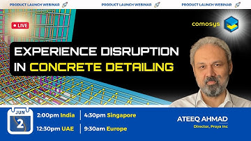 Register for COMOSYS product launch webinar on Concrete / 3D Rebar modeling technology | 2 June 2022