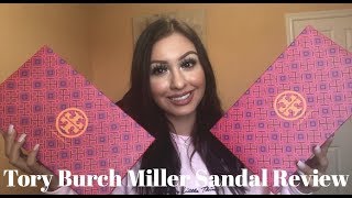 Tory Burch Miller Sandal Review Patent leather vs Leather Which one to get
