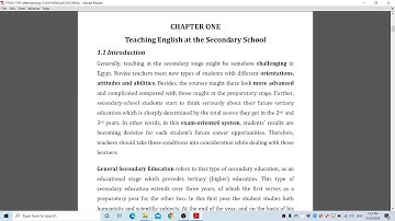 TESOL/TEFL Methodology 2- 1st Lecture: Teaching English at Secondary School