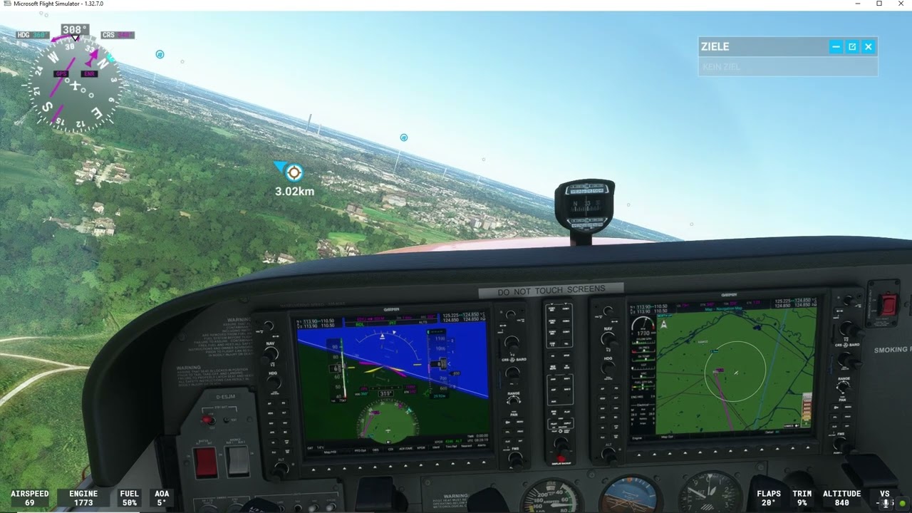 Verpatzer Anflug auf EDLM... Outtake aus dem Video Rade nach EDLM