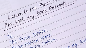 Application Letter To The Police Station For Lost My Bank Passbook | @e2writerb2 |