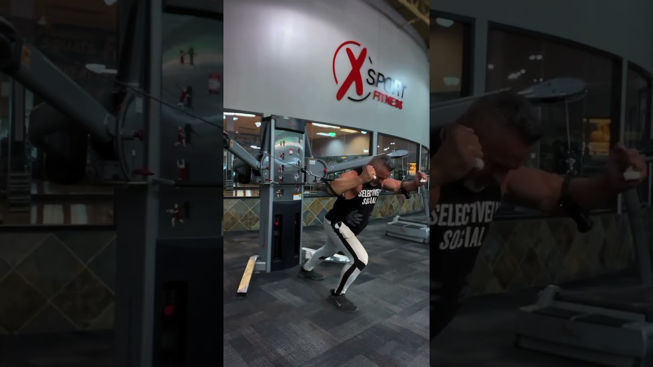 Try this grip variation on the cable crossover to really isolate the pecs #fit #motivation