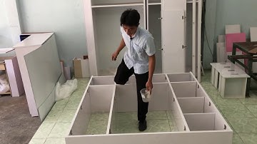 Lắp ráp tủ nhựa đài loan 4 cánh | cách ráp tủ nhựa đài loan