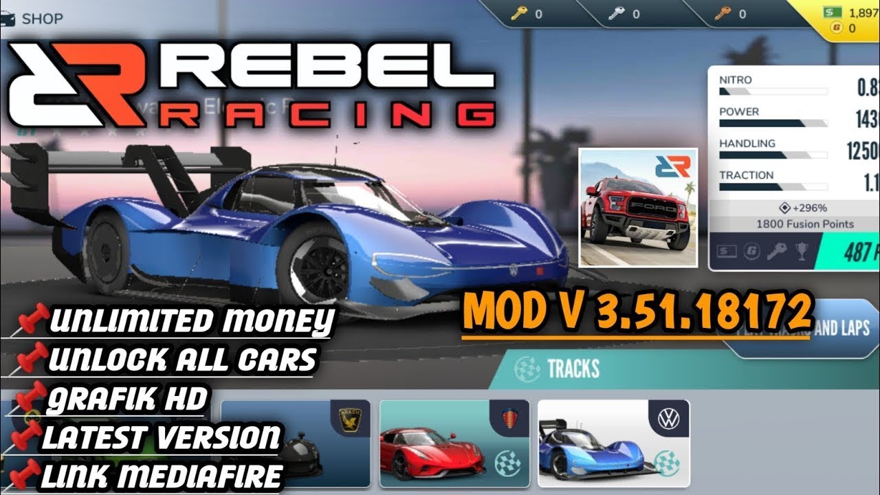 rebel racing v3.51.15172 mod apk+obb terbaru unlimited money free