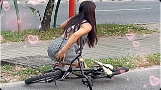 La súper bicicleta 🚴 sorpresa (broma) miren las modelos #viral #bromas