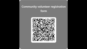 Community Volunteer registration form