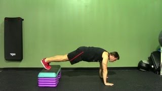 Elevated Push Up - HASfit Push Up Exercise Demonstration - Elevated Pushups - Elevated Push Ups
