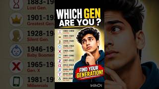 Which Generation Are You? 🤔 Find Your Gen Z, Alpha or Beta in 10 Seconds! #shorts
