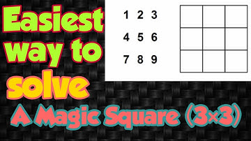 #Easiest trick to solve a Magic Square puzzle