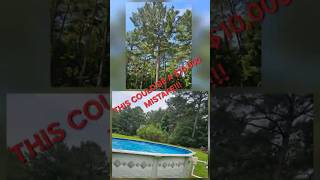 THIS COULD BE A $10,000 MISTAKE!!! #tree #chainsawman #chainsaw #treefelling #swimmingpool #uhoh
