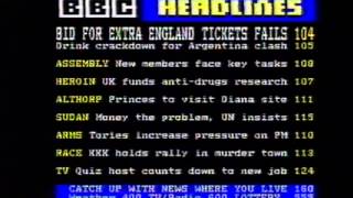 Pages From Ceefax 28Th June 1998