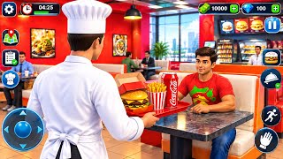 Virtual Chef Simulator Gameplay 🍔 Serving Customers in My Fast Food Restaurant! #simulator  screenshot 1