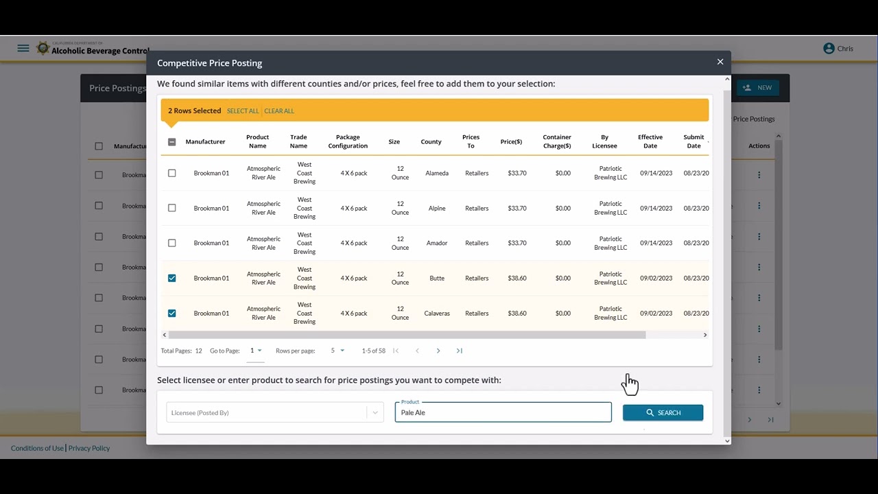How to do a Competitive Price Posting Starting with My Line Items