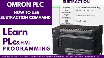 lecture 25- how can use subtraction command in Omron plc