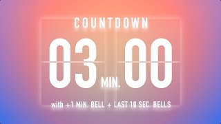 3 Minutes Countdown Timer Flip Clock / + Bells 🔔🌅