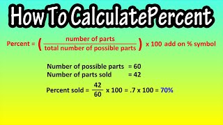 how to calculate percent or percentage explained - formula for percent or percentage