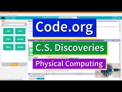 Arrays and For Loops Lesson 12.13 Tutorial with Answers Code.org CS Discoveries Physical Computing