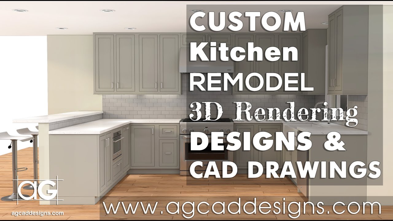 Custom Kitchen Interior design 3D Animations Fly-through - YouTube